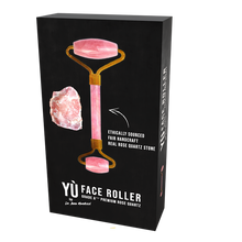Load image into Gallery viewer, YÙ / Rose Quartz face roller for facial massage
