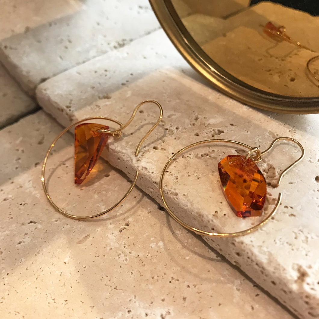 ACBY - Orange Hoop earrings