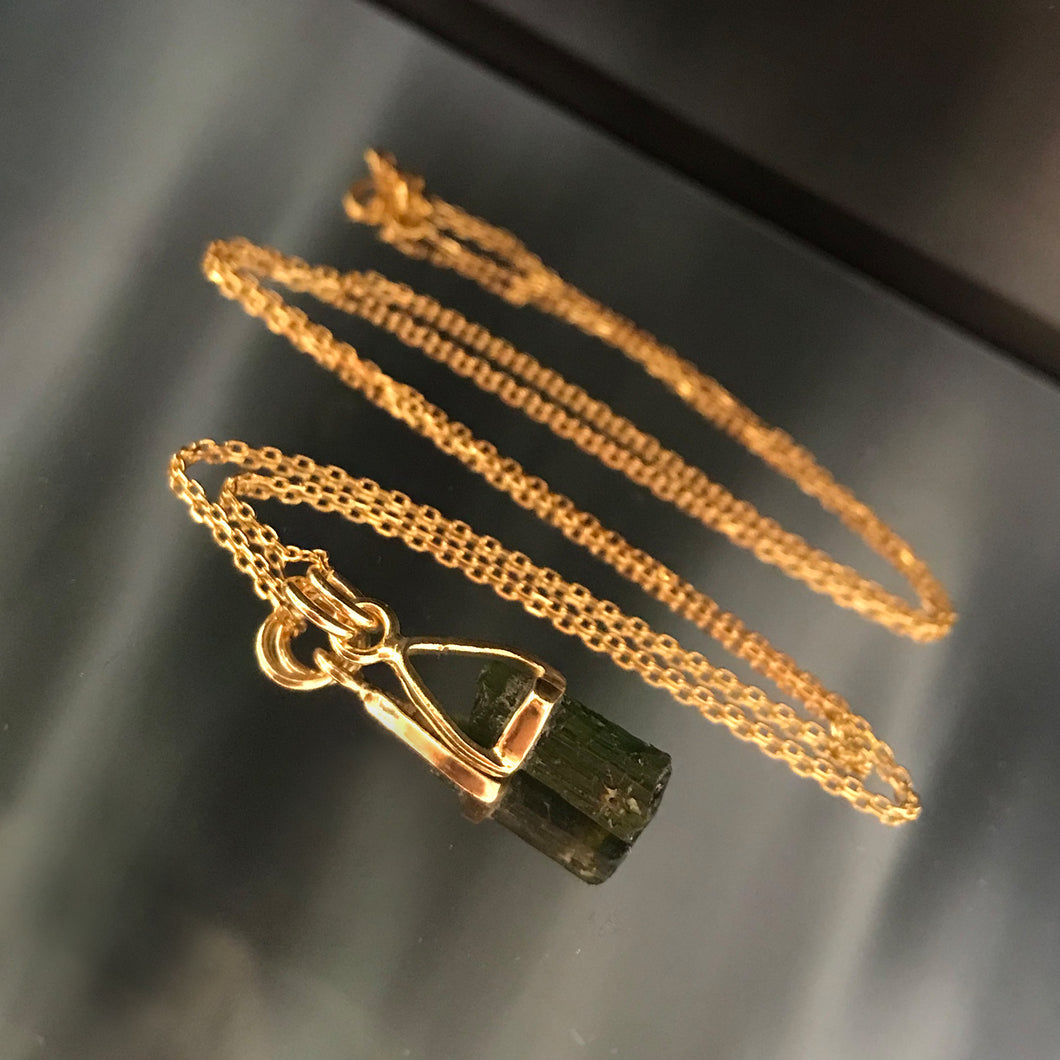 Cahana - RAW TOURMALINE GOLD-PLATED NECKLACE
