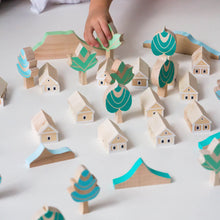 Lade das Bild in den Galerie-Viewer, EPERFA - Village building blocks - Wooden toys
