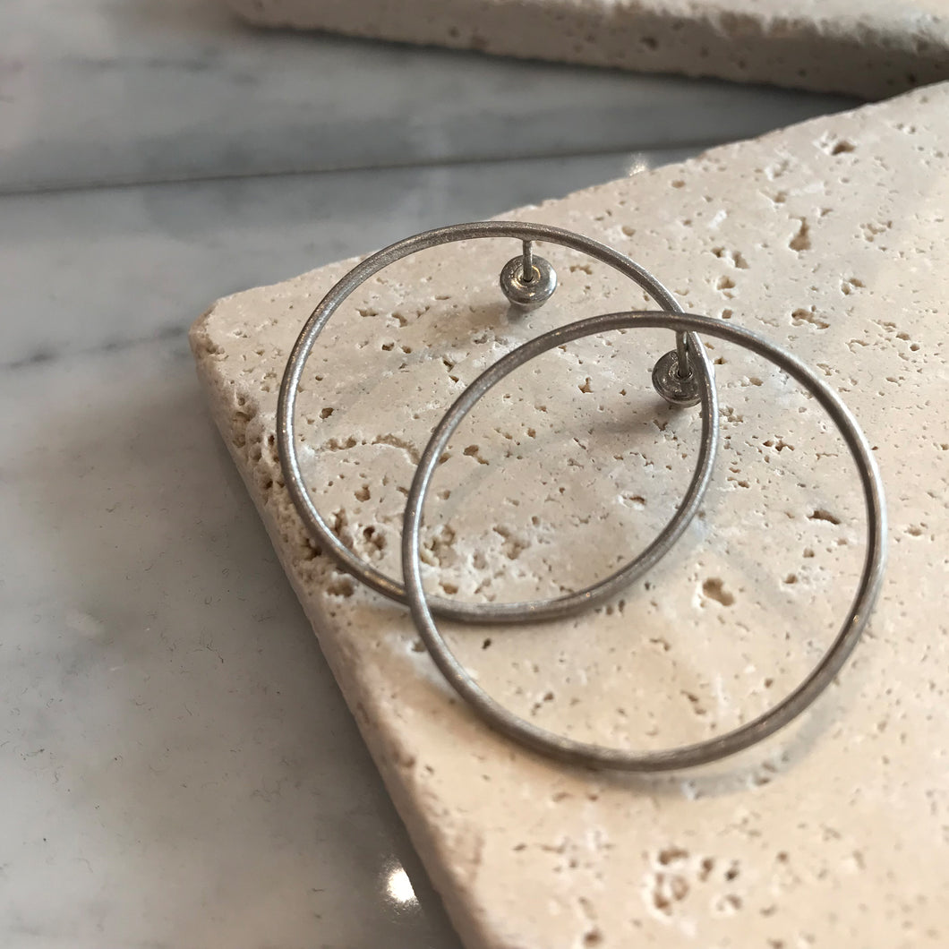 BOGA - Circle Earrings Silver